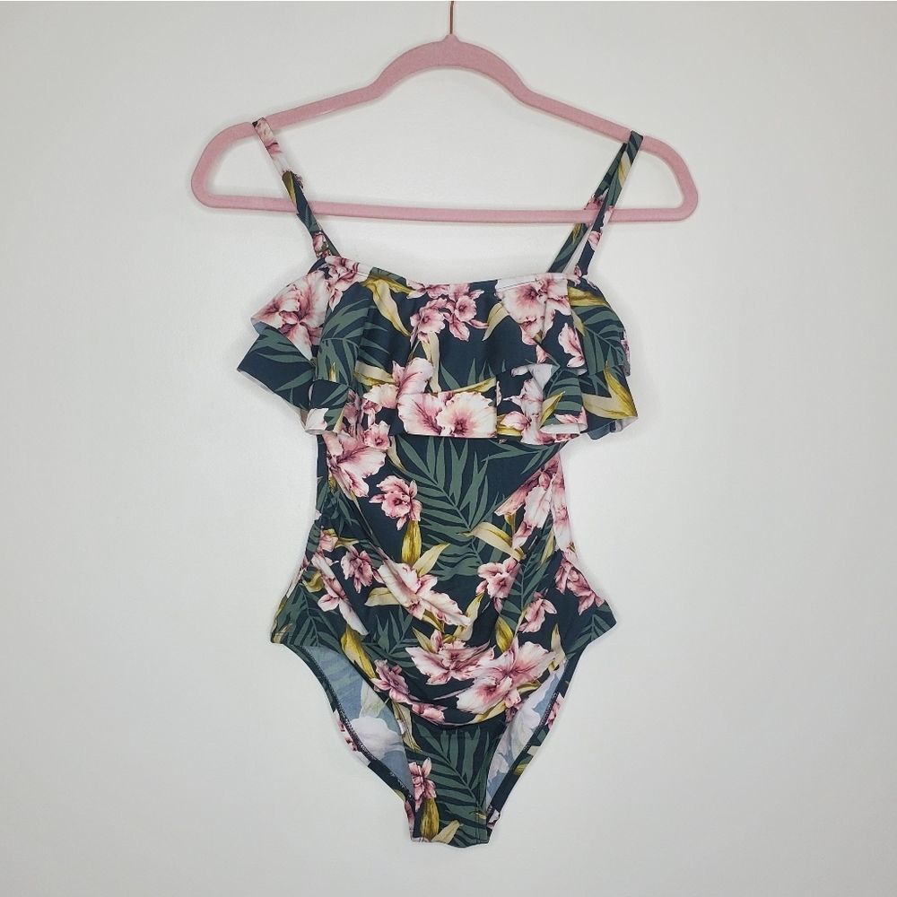Kona Sol Tropical One Piece Swimsuit | Small